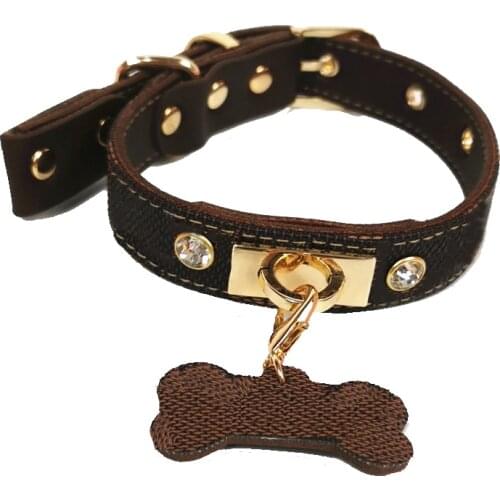 Luxury dog collar dog leash chihuahua teddy dog French Bulldog golden retriever Labrador Dogs for small medium large dogs