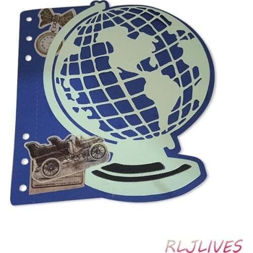 Globe Planner Cutting Dies DIY Scrapbooking Card Stencil Paper Craft Handmade Album Handbook Decoration