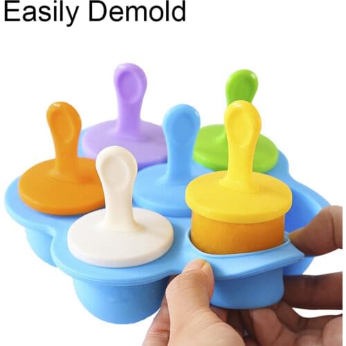 Silicone Ice Cream Mold Portable Food Grade Popsicle Mould Ball Maker Baby Food DIY Supplement Tools Fruit Shake Accessories