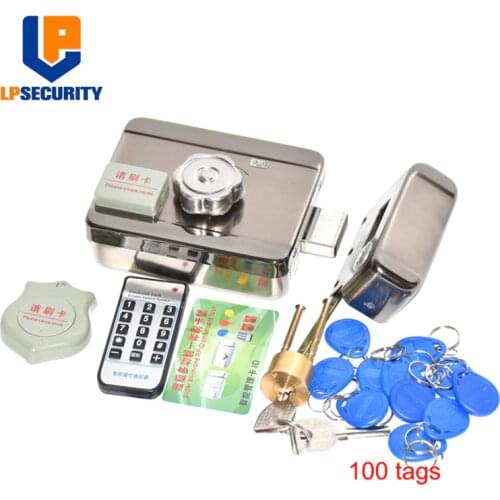 DC12V Door and gate Access Control system Electronic integrated RFID lock with 100pcs ID tags optional