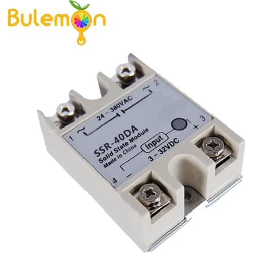 SSR-40 DA Solid State Relay, DC to AC Solid State Relay Module SSR-40DA Temperature Controller 24V-380V 40A 250V