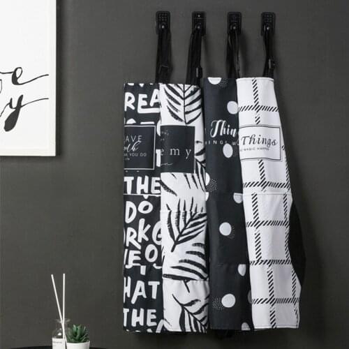 Water-proof Adjustable Anti-oil Apron Hand Wipe Cloth Cooking Kitchen Apron Fashion Adult Female Waist Aprons For Woman