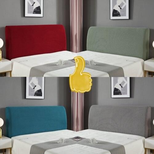 Bed Headboard Slipcover Protector Stretch Solid Color Dustproof Cover Bed Head Board Cover