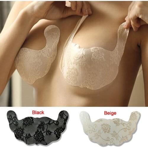 Femme Nipple Cover Lace Bra Pads Push Up Nipple Stickers Intimate Breast Lift Tape Teton Pasties Women Sexy Bralette Mujer Bras