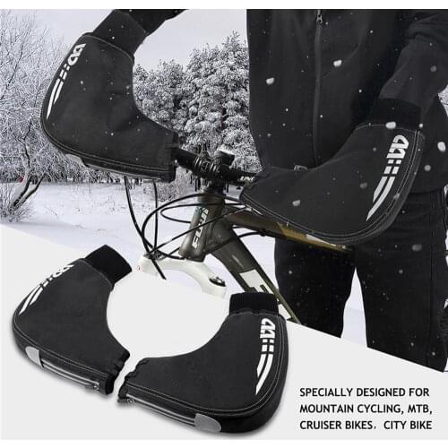 Winter Thermal Mountain Road Cycling Bike Bicycle Bar Mitts Mittens Gloves Handlebar Cover Warmer Handle Cover Snow Adventure