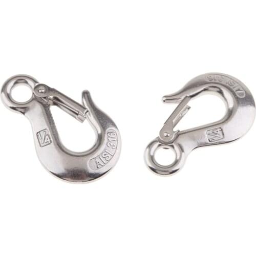 1/4" Clevis Slip Hook With Safety Latch Towing Chain Hooks, 2PACKS