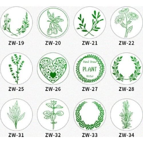 1pcs Plant Seal Flower Seal Wax Seal Stamp Retro Antique 25mm Sealing Wax Scrapbooking Stamps HEAD Wedding Decorative Invitation