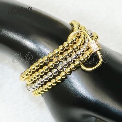 3Pcs beaded bracelets &gold Round buckle Gold charms bracelets gold charms Bracelet bracelets accessories gift 50409
