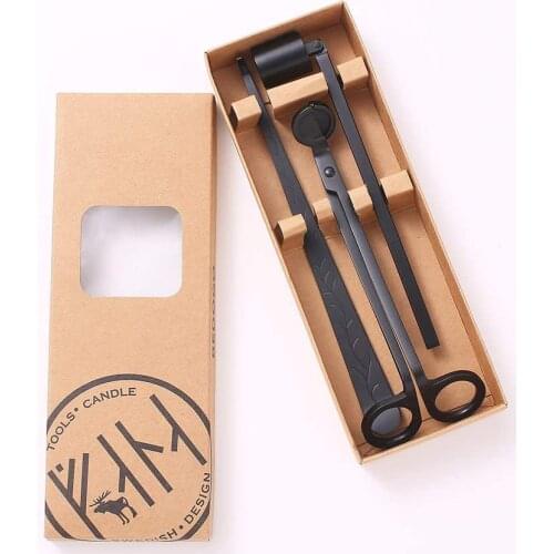 BEDOGO 3 in 1 Candle Accessory Set with Wick Trimmer, Wick Dipper, Candle Snuffer - Elegant Gift for Candle Lovers