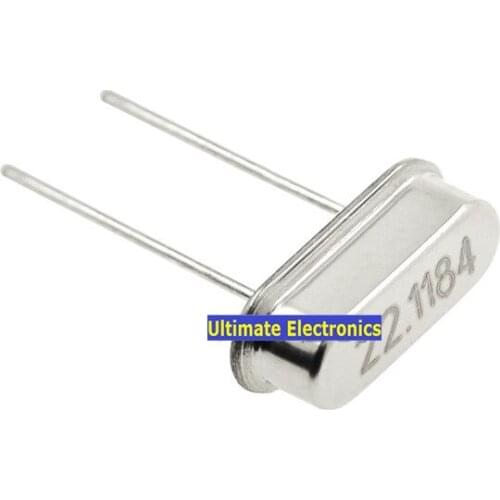 40pcs Passive crystal HC-49S 22.1184MHZ 22.1184M Crystalline DIP 2feet