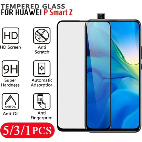 5/3/1Pcs for huawei p smart Z S plus 2018 pro 2019 tempered glass protective film p smart 2020 2021 phone screen protector glass