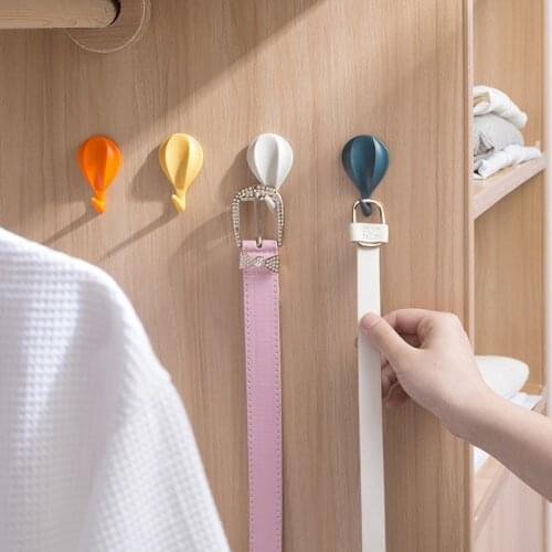 8pcs Hot Air Balloon Wall Hook Clothes Towel Hat Key Hanger Storage Adhesive Hook for Bedroom Bathroom Kitchen Decor Accessories
