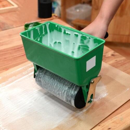 DIY Handheld Adhesive Roller Manual Gluing Machine 75mm Green 180ml 360ml Portable Glue Applicator Edge Bander Woodworking