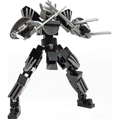 Action Figure Building Blocks Model Kits Kids Toys 4.72Inches Anime Robots Assemble Bricks Dolls Armor Warrior Toys For Children