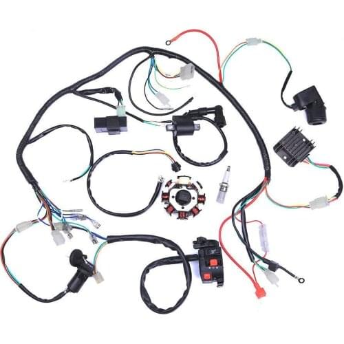 Electric Wiring Harness Wire Loom CDI Stator Assembly for ATV QUAD 125CC-250CC ATV Beach Car Accessories