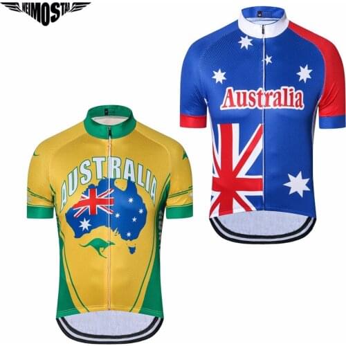 Weimostar Bike Australia Team Racing Cycling Jersey Men outdoor mtb Bicycle Clothing blue Bike Jersey tops Ropa Ciclismo Shirts