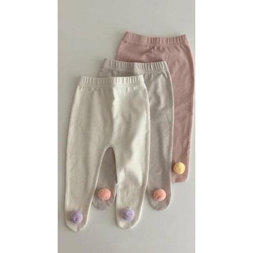 Girls Tights Pompom Design Baby Girl Pantyhose Baby Boy Spring And Autumn New Trousers Lace Stocking