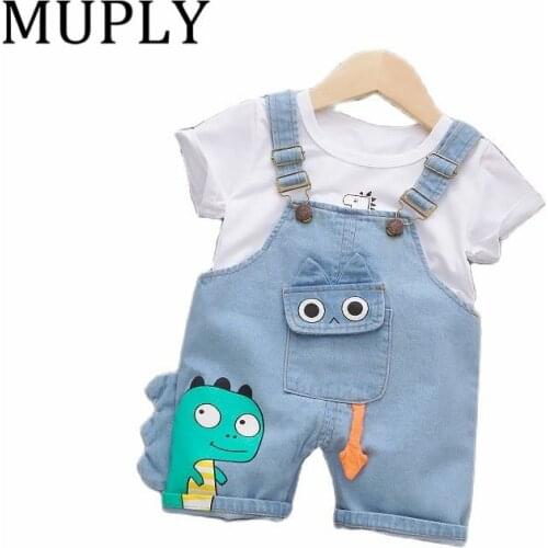Baby Boy Clothes Set Baby Dinosaur Tops+Shorts 2PCS Outfits Tracksuit Kids Clothes Summer Boys Clothing Children Clothing Sets