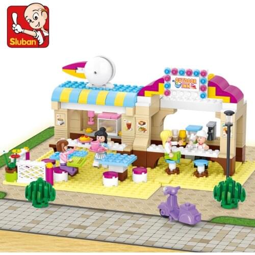 Sluban Building Block Girl Dream Friends Restaurant 257pcs Educational Bricks Toy-Boy No retail box