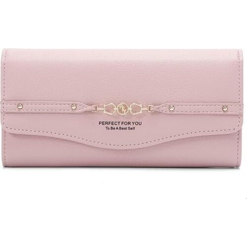 Fashion Original Brand Clutch Bags for Women Elegant Popular Letter Metal Design Multifunctional Long Wallet Female B496