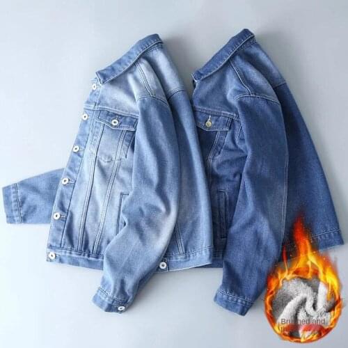 Men Winter Jean Jackets Lightblue Cowboy Outerwear Warm Denim Coats New Men Wool Liner Thicker Fleece Denim Jacket PlusSize 4XL