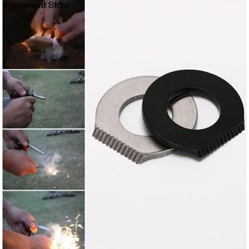 Outdoor Survival Magnesium Flint Scraper Stone Fire Starter Lighter Camping Hiking