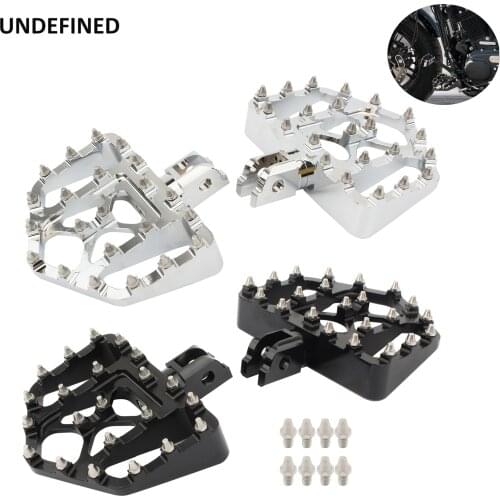 Softail Foot Pegs 2018 MX Wide Fat Floorboards Front Rear Footrest Pedal For Harley Softail Fatboy Street Bob Breakout Slim FLSL