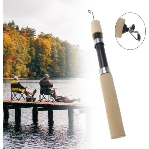 60CM Portable Pocket Winter Ice Fishing Fish Rod Mini Tackle Spinning Casting