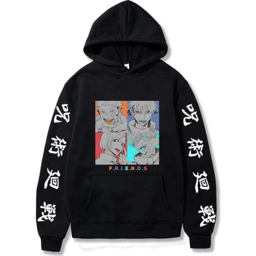 Jujutsu Kaisen Casual Women Hoodie Sweatshirt Hooded Pullover With Pocket Streetwear Hip-hop Hoodies 2021