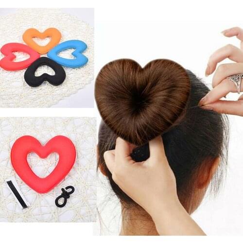 Most Popular Hair Donut Heart Magic Sponge Bun Maker Hairstyle Styling DIY Tool Accessory