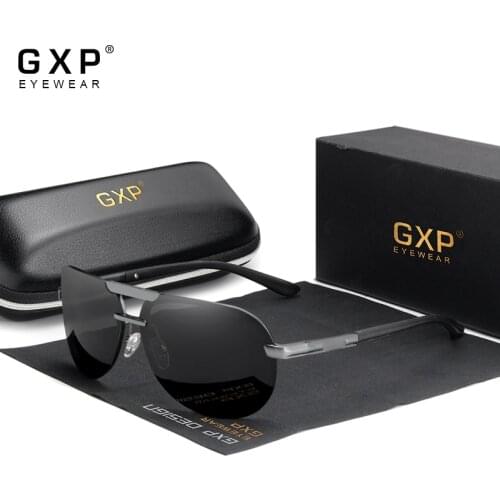 GXP BRAND DESIGN New Polarized Rimless Sunglasses Men Women Driving Pilot Frame Sun Glasses Male Goggle UV400 Gafas De Sol