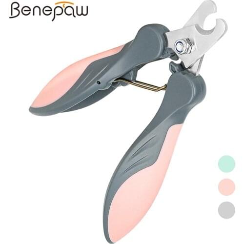 Benepaw Stainless Steel Pet Nail Trimmer Sharp Ergonomic Handle Dog Nail Clippers Protective Design To Avoid Over Cutting