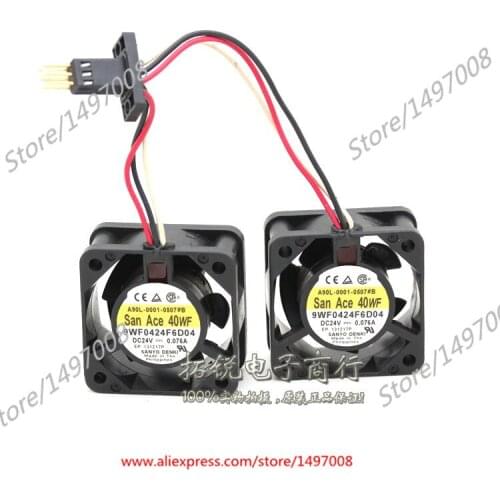 SANYO DENKI 9WF0424F6D04 DC 24V 0.076A 40x40x20mm Server Cooling Fan