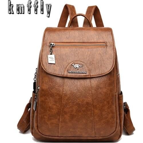 High Quality Leather Backpacks Women High Capacity Travel Backpack School Bags for Teenage Girls Shoulder Bags mochila feminina