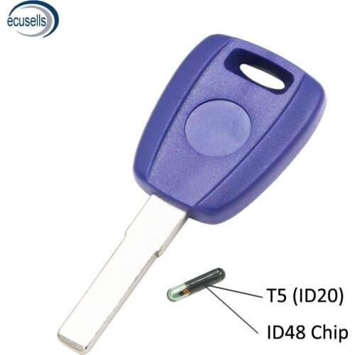 Transponder Key Blank with ID48 Chip id48 T5(ID20) Chip for-Fiat Punto Stilo Bravo Doblo Panda Scudo
