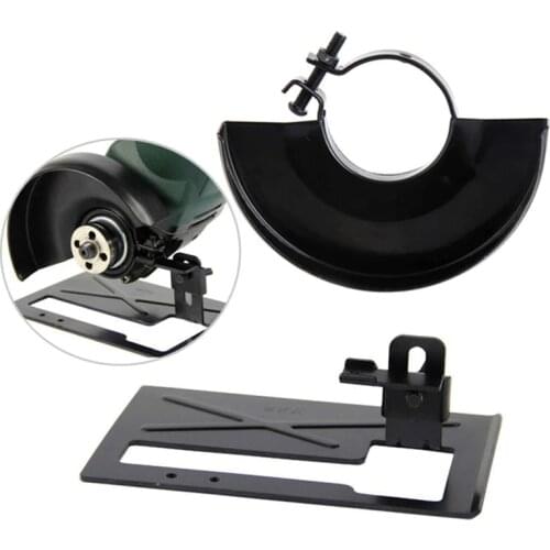 Black Cutting Machine Base Metal Wheel Guard Safety Protector Cover for Angle Grinder Grinding Machine Rack Tool Accessories