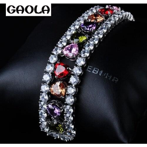 GAOLA Zircon Bracelet Top AAA Cubic Zirconia Bracelets Jewelry Gift Accessories For Women GLS0302