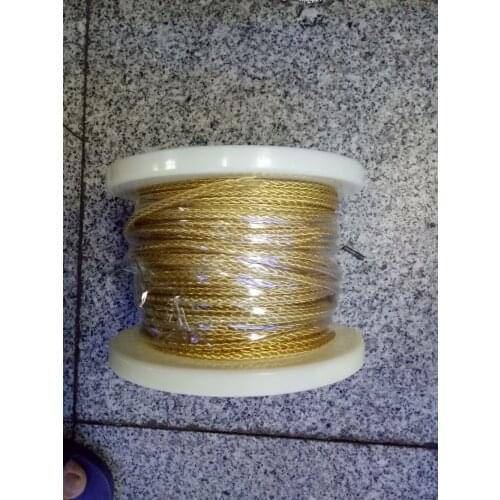1 Reel golden 50M DIY 8-core Earphone Audio Upgrade cable for headphone Headset Single Crystal Copper