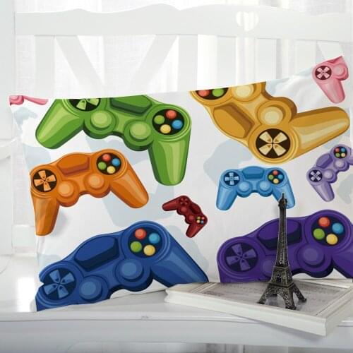 1pc Cartoon Gamepad Childrens Pillow cover Pillow case Bedding Pillowcase Pillowcovers decorative 3D for kids baby white