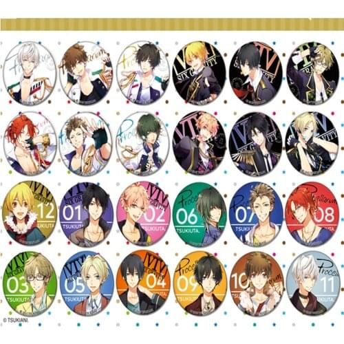 1pcs Anime Badge Tsukiuta TSUKINO EMPIRE Yayoi Haru Six Gravity Mutsuki Shiwasu Kakeru Badge Brooch Distintivo Divisa Badge