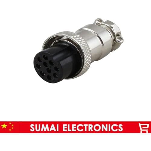10 Pin 16mm Female Wire Panel plug GX16 10P Plug for aviation,computer ect.,circular connector