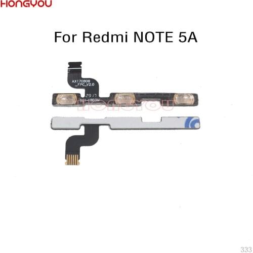 10PCS/Lot For Xiaomi Redmi NOTE 5A / Y1 Lite Power Button Switch & Volume Up / Down On / Off Button Flex Cable
