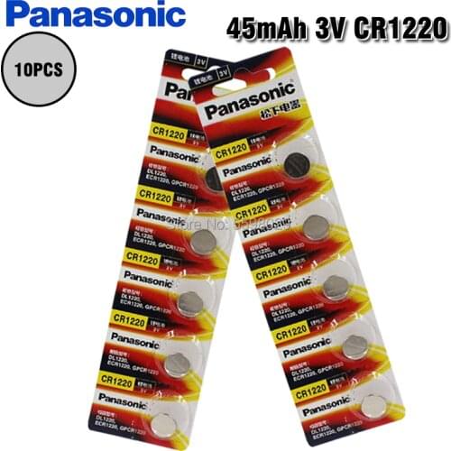 10pc original brand for PANASONIC cr1220 3v button cell coin batteries for watch DL1220 BR1220 ECR1220 LM1220 KCR1220 KL1220