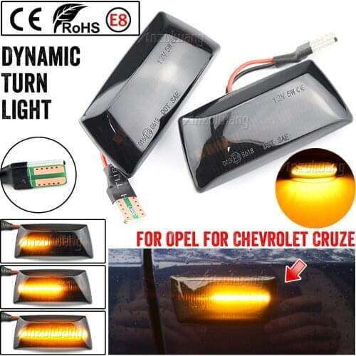 2pcs Dynamic LED Car Side Marker Lights Repeater Signal Lights For Opel Insignia Astra H Zafira B Corsa D For Chevrolet Cruze