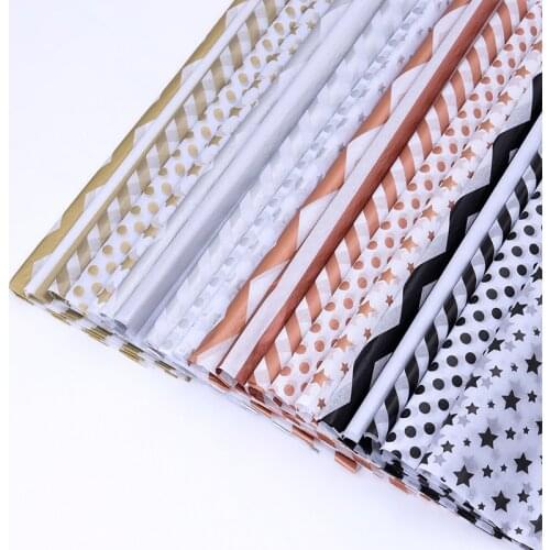 20sheets Gold Dot Stars Translucent Tissue Paper Wrapping Paper Gift Packaging Craft Paper Roll Wine Clothing Wrapping 50X70CM