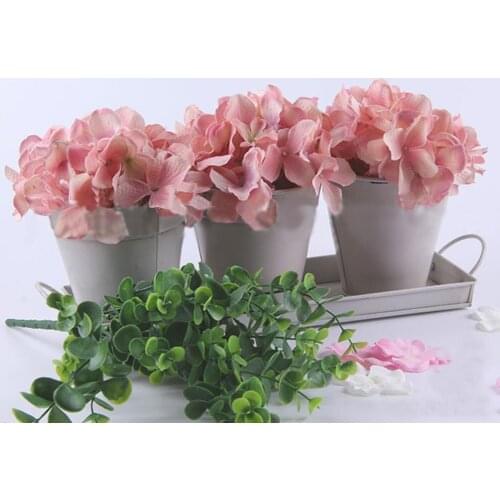 3 Pcs Per Set Innovative Home Galvanized Iron Planter Set Bucket 1pc Tray&3 Buckets