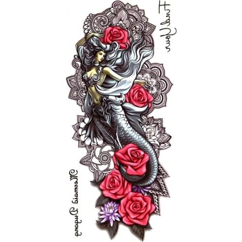 5pcs Nyu Wa In Myths Waterproof Temporary Tattoos Men Blue Flower Henna Tattoo Maquiagem Tatuajes temporales a prueba de agua