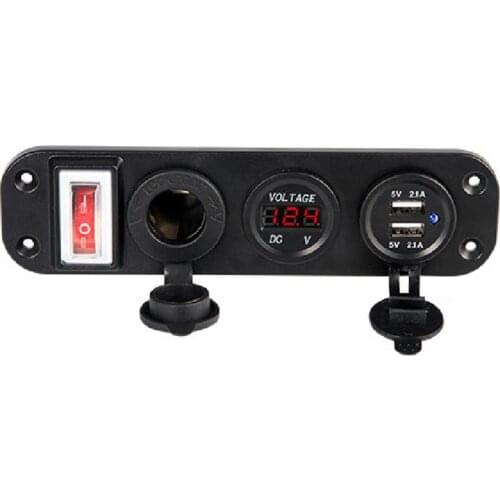 50% Hot Sale 12-24V Car Charger Dual USB Socket Cigarettes Lighter 3-in-1 Multifunctional Charge Adapter for Yacht