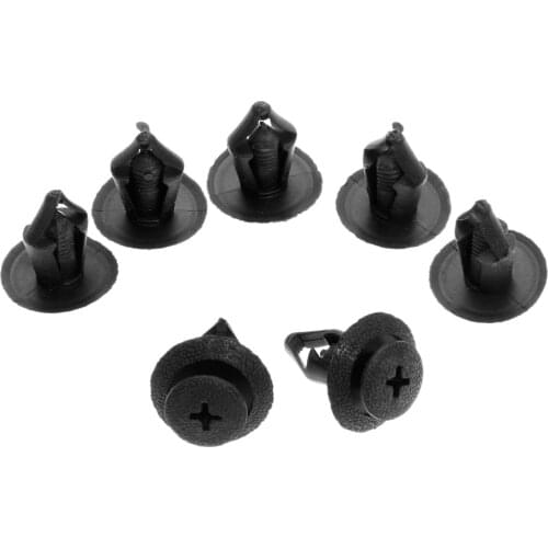 50pcs Plastic Rivet Fastener 8mm hole Mud Flaps Fender Push Clips Fit For Mazda NA01-56-145 for Nissan 63844-01A00 for Ford