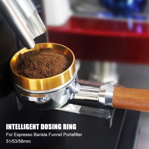 51mm 54mm 58mm Breville Delonghi Krups Aluminum Dosing Ring With Magnet For Brewing Bowls Coffee Tampering Espresso Barista Tool